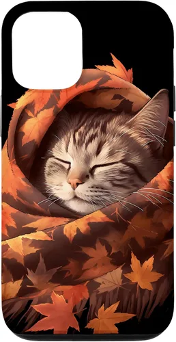Vista 25 de Funda para iPhone 13 American Shorthair Cat Kitten Autumn Fall Leaves Case