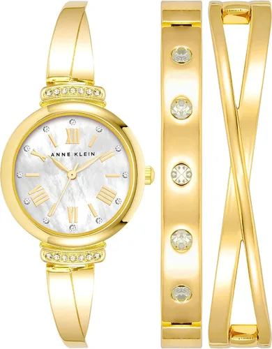 Vista 27 de Anne Klein AK/2245 - Juego de reloj de pulsera con detalles de cristal prémium para mujer