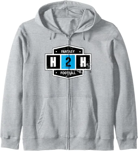 Vista 3 de H2H Fantasy Football - Sudadera con capucha con cremallera, Negro