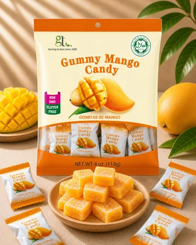 Vista 4 de GT Gummy Mango Candy, bolsa de 4 onzas (paquete de 1)