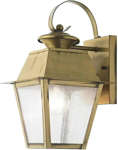 Vista 5 de Livex Lighting 2162-04 Mansfield - Linterna de pared para exteriores, 1 luz, color negro