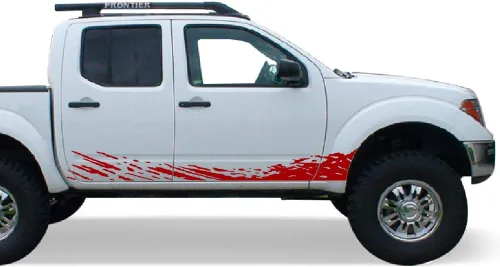 Vista 9 de Adhesivo adhesivo de vinilo para salpicaduras de barro compatible con Nissan Frontier Navara 2004-Present (negro)