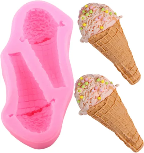 Vista 4 de Mujiang Mini molde de silicona para paletas de helado de verano, para decoración de pasteles de cumpleaños, cupcakes, caramelo, arcilla, chocolate