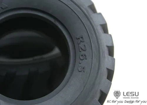 Vista 4 de LESU Neumáticos de rueda de goma 110MM Diámetro 45MM Altura para 1/15 RC Loader DIY Modelo de coche