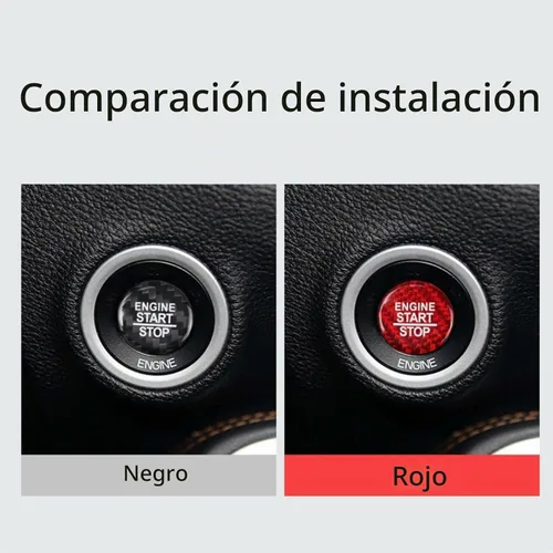 Vista 3 de Cubierta de botón de arranque y parada del motor para Dodge Challenger SRT Charger Durango y Jeep Grand Cherokee Compass, accesorios de automóvil