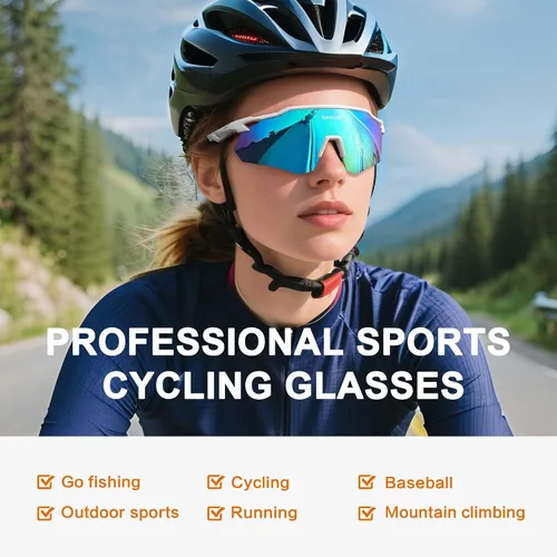 Vista 3 de suoso Gafas de sol deportivas polarizadas para hombres: Mujeres Protección UV Jóvenes Ciclismo Correr Béisbol Gafas de Sol Gafas de Soft