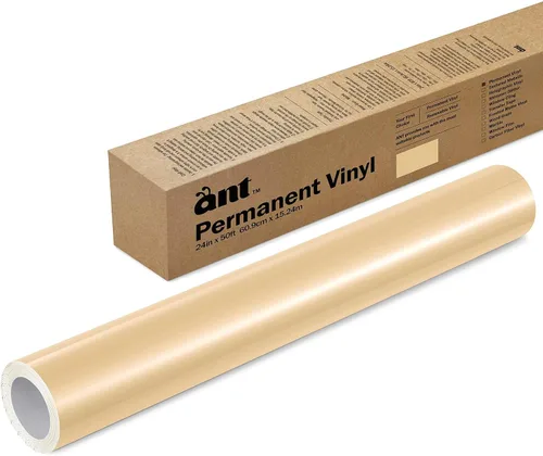 Vista 60 de ANT Melocotón, rollo de vinilo permanente de 24" x 4,5 m, rollo de vinilo adhesivo, para proyecto DIY, calcomanía, pegatina, compatible con Cricut