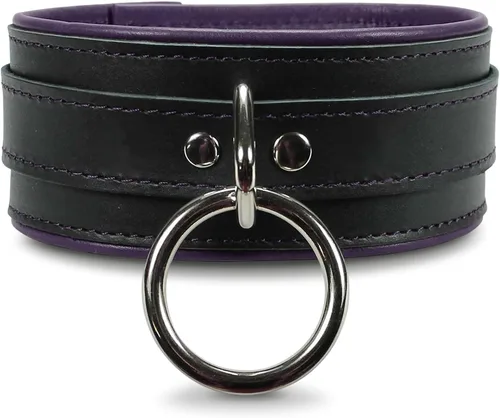 Vista 11 de Melanie Collar Latigo Leather Lambskin O-Ring Handmade Padded Leather Collar