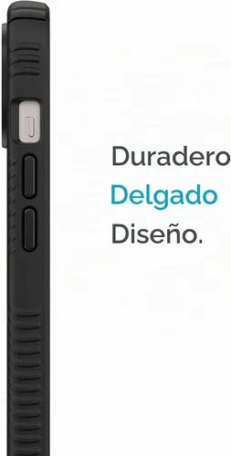 Vista 4 de Speck Presidio2 Grip MagSafe - Funda antideslizante para iPhone 14 Plus (negro/blanco)