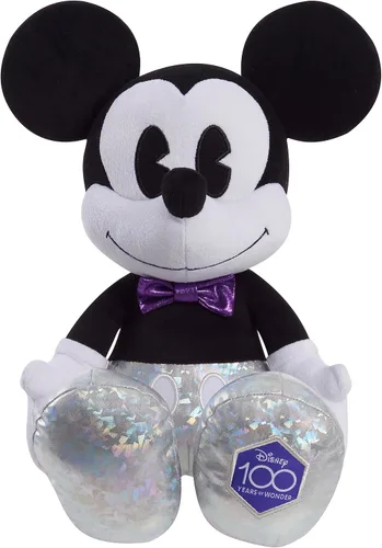 Vista 4 de Disney100 Years of Wonder Mickey Mouse - Animal de peluche grande, juguetes para niños a partir de 2 años Just Play