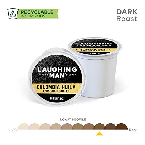 Vista 3 de Laughing Man Colombia Huila tazas de café Keuring K-cups, 96