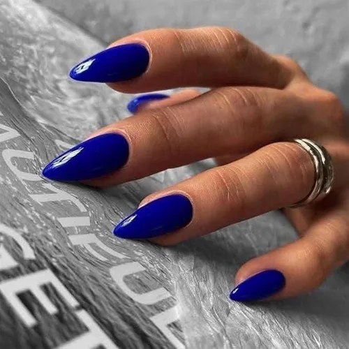 Vista 30 de Uñas postizas a presión marrón café, uñas postizas medianas de almendra, color sólido, cobertura completa, uñas postizas artificiales brillantes