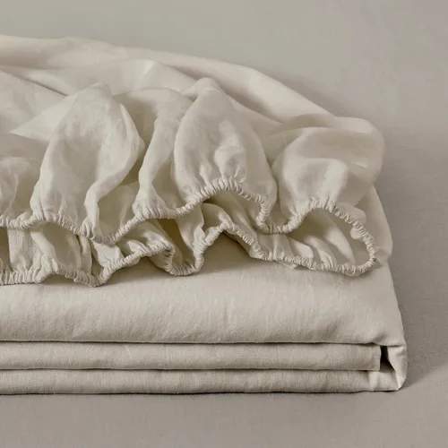 Vista 8 de ATLINIA Funda de colchón 100 % lino, 1 pieza lavada a la piedra con bolsillo profundo de 15 pulgadas hecha de lino puro francés, ropa de cama Gris
