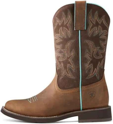 Vista 3 de Ariat Delilah - Botas occidentales de punta redonda - Botas de cuero a media pantorrilla para mujer