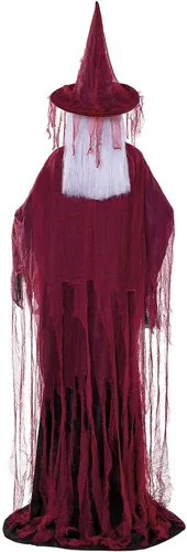 Vista 5 de Spirit Halloween Animatronic Lady Misfortune de 6 pies y 11 pulgadas, decoración de Halloween