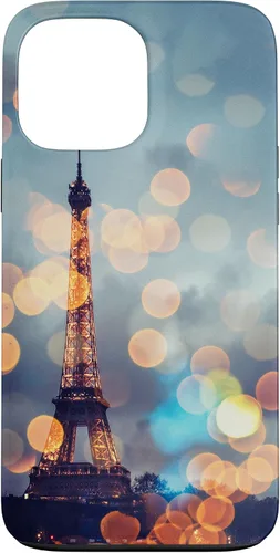 Vista 23 de iPhone 16 escénica Torre Eiffel París Francia por la noche Bokeh Majestic Case