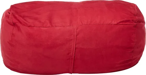 Vista 4 de Christopher Knight Home CKH - Puf de gamuza, 4 pies, color rojo chino