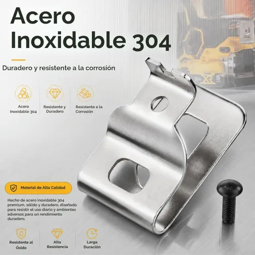 Vista 4 de Clips de cinturón para herramientas DEWALT de 20 V, paquete