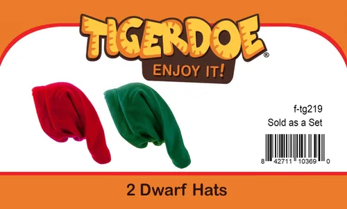 Vista 6 de Tigerdoe Sombreros enanos, sombreros de gnomo, libro de cuentos, disfraces de personajes, accesorios de elfo, sombrero de vacaciones, paquete de 2