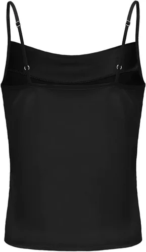Vista 4 de TOUTOUAI - Blusas de tirantes de satén con cuello holgado para mujer