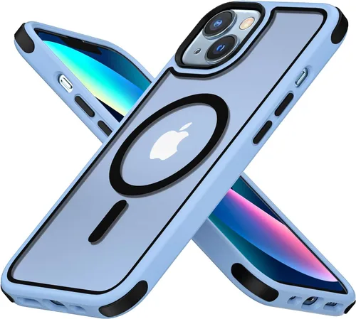 Vista 33 de Mobnano Funda para iPhone 13 Pro, compatible con MagSafe, funda transparente con anillo magnético, diseño multicolor protector a prueba de golpes