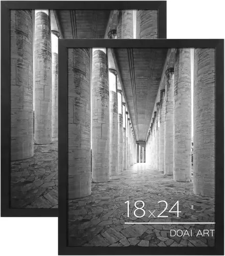 Vista 49 de DOAI ART Marco de fotos de 5x7 pulgadas, marco negro de 5x7 pulgadas para exhibición horizontal o vertical con montaje en pared y sobremesa Marco