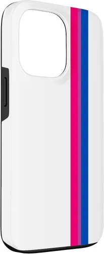 Vista 3 de Funda blanca para iPhone 13 Pro Subtle Bi Pride Flag LGBT Bisexual Stripe