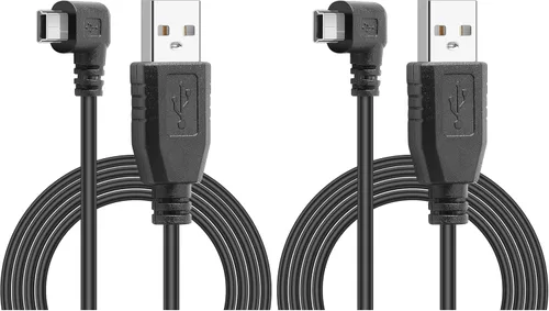 Vista 10 de Cable de alimentación mini USB para Dash Cam, USB A a Mini B 90° en ángulo Ángulo izquierdo