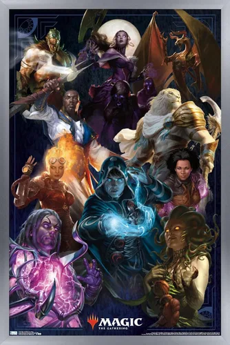 Vista 11 de Trends International Magic: The Gathering - Póster de pared de grupo, 14.725 x 22.375 pulgadas, versión enmarcada de madera de granero