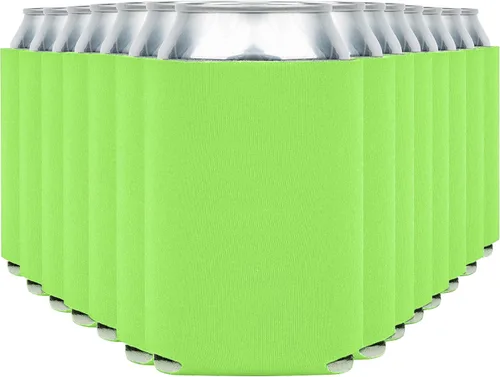 Vista 27 de Fundas enfriadoras de latas de cerveza en blanco (paquete de 14) fundas enfriadoras de latas de cerveza con aislamiento suave - Fundas negras lisas