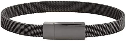 Vista 2 de Geoffrey Beene Pulsera de malla de acero inoxidable para hombre