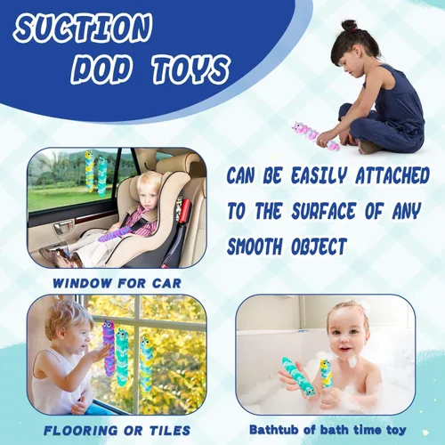 Vista 5 de Juguete Fidget Pop de Succión, Juguetes para Relajarse y Aliviar la Presión, Juguetes Sensoriales Popper Anti-Presión de Compresión 3D para Niños