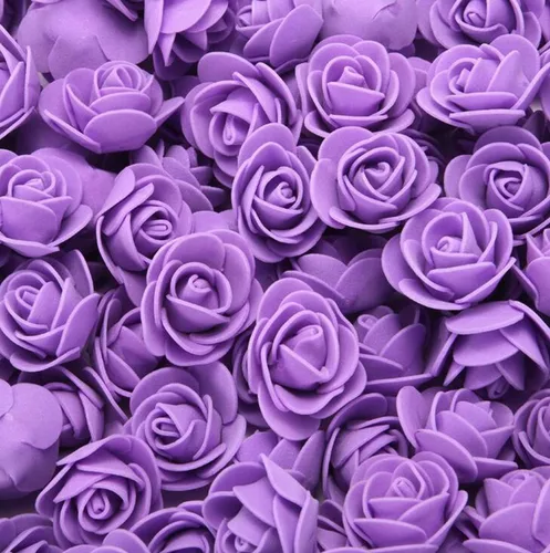 Vista 11 de 500 piezas de mini cabezas de rosas artificiales de espuma de polietileno, flores artificiales hechas a mano, ramo de novia de boda, decoración