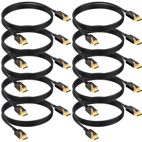 Vista 11 de Cable DisplayPort a HDMI 4K, 3 pies, paquete de 10, chapado en oro