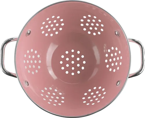 Vista 12 de Reston Lloyd Calypso Basics - Colador esmaltado con recubrimiento en polvo con base sólida, cesta coladora con asas, para pasta, bayas, verduras