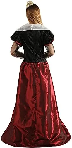 Vista 5 de Megartico Disfraz de reina de Halloween con corazones rojos de Alicia