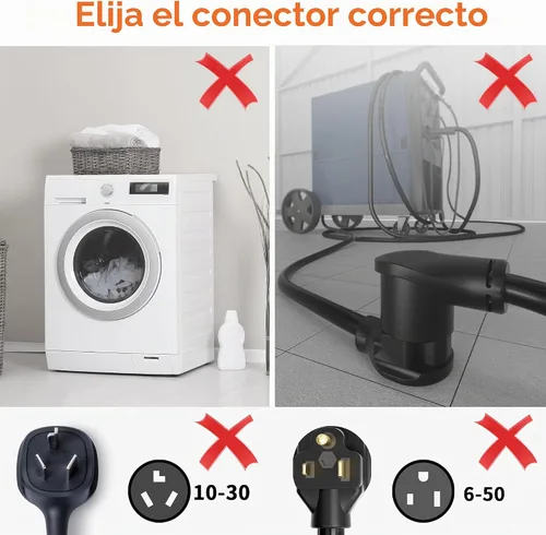 Vista 5 de NEMA14-50P/SS2-50R - Cable generador de 25 pies y 50 amperios con bloqueo giratorio