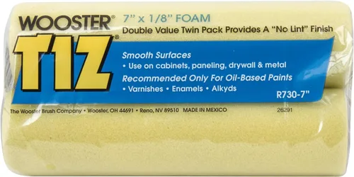 Vista 4 de Wooster Brush R730-3 Tiz - Cubierta de rodillo de espuma para siesta de 1/8 pulgadas, paquete de 2, 3 pulgadas
