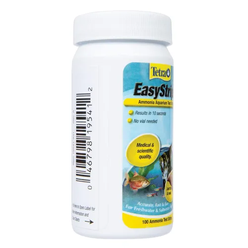 Vista 4 de Tetra EasyStrips Tiras de prueba de amoníaco para agua de acuario, 100 Pruebas para el amoníaco en 10 segundos, para el tanque de peces de agua