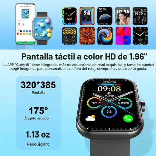 Vista 3 de Smart Watch (Answer/Make Calls), 1.96" HD New Smartatch for Men Women 2026