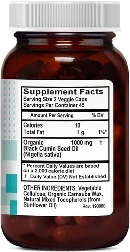 Vista 3 de Aceite de semilla de comino negro 500 mg Cápsulas líquidas - 90 Cápsulas