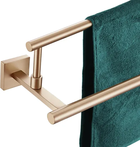 Vista 15 de Toallero de mano KOKOSIRI de 16 pulgadas, toallero de baño para estante de gabinete de baño, barras de toallas, acero inoxidable cepillado dorado