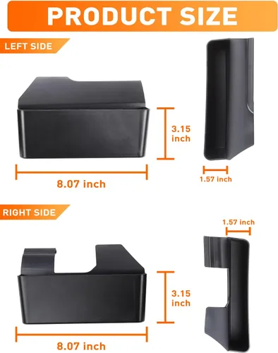 Vista 6 de Savadicar Caja de almacenamiento de cambios, bandeja de extensión de palanca de cambios de ABS compatible con Ford Bronco SUV 2021-2025, accesorios
