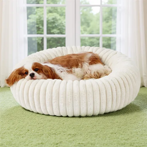 Vista 10 de Bedsure ComfyFleece® Donut - Cama para perros pequeños con funda extraíble lavable