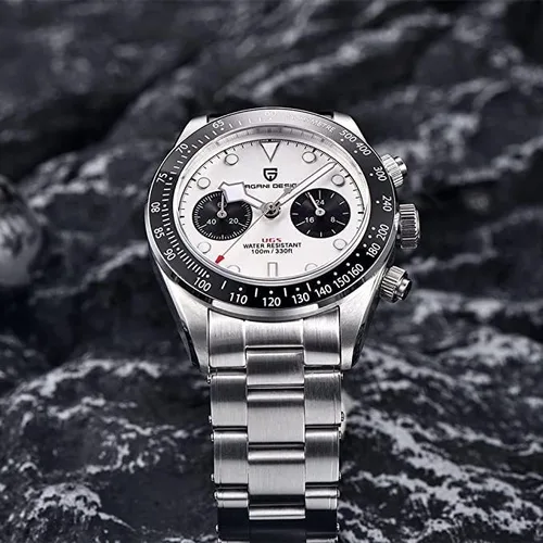 Vista 2 de LACZ DENTON Pagani Design PD1644 Relojes de cuarzo para hombre, acero inoxidable, cronógrafo, impermeable, 100M, reloj deportivo para hombre, regalo