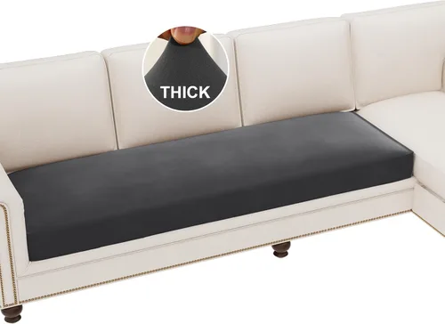 Vista 45 de H.VERSAILTEX Fundas de cojín de vellón para sofá, fundas elásticas para sillas de sala de estar, fundas de sofá modular, tela cómoda y duradera