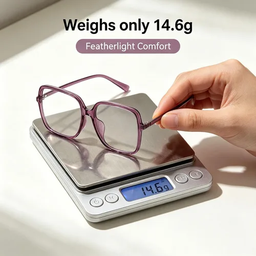Vista 7 de Gafas unisex con bloqueo de luz azul, antifatiga ocular para computadora/juegos (hombres y mujeres) (negro, marrón, morado)