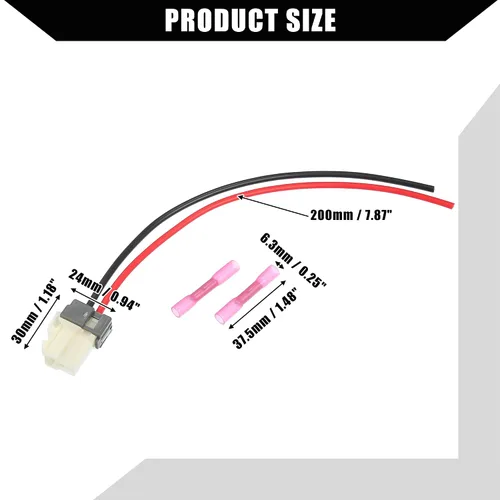 Vista 7 de Conector de Enchufe de Motor Soplador Arnés de Cables 8" Kit Coleta con Conectores Termorretráctiles para Kia Forte 2013-2018/8 Pulgadas Kit