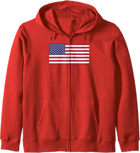 Vista 9 de United States USA American Flag USA Fans America Lovers Zip Hoodie