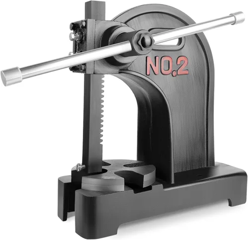 Vista 10 de Prensa manual de eje de 1 tonelada, prensa de eje de altura máxima de 5.5 pulgadas, prensa manual de hierro fundido resistente de metal para mesa